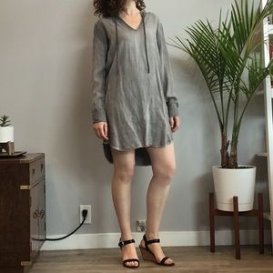 Anthropologie Gray Shirt Dress